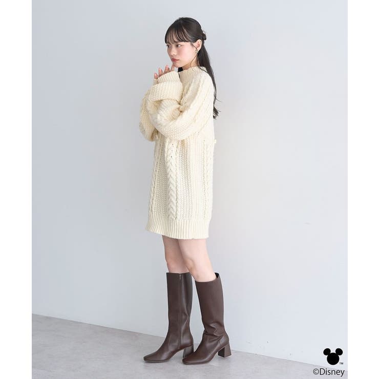 Disney/ポイントミッキーケーブルニット | earth music&ecology  | 詳細画像14 