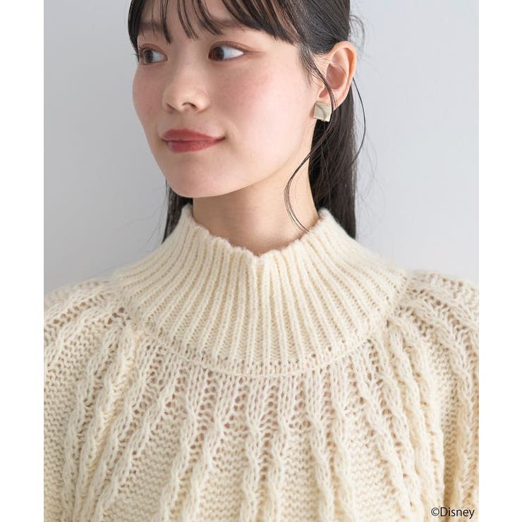Disney/ポイントミッキーケーブルニット | earth music&ecology  | 詳細画像16 