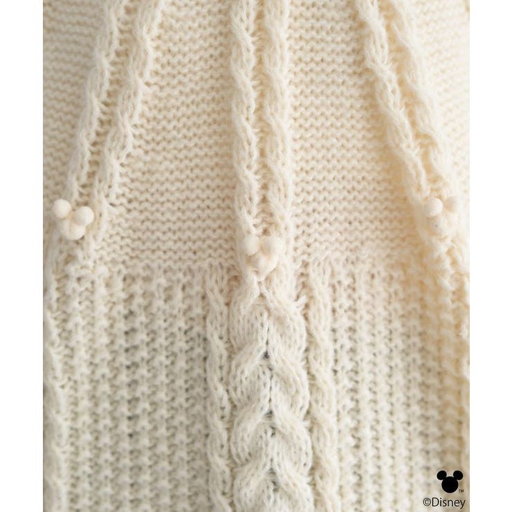 Disney/ポイントミッキーケーブルニット | earth music&ecology  | 詳細画像17 