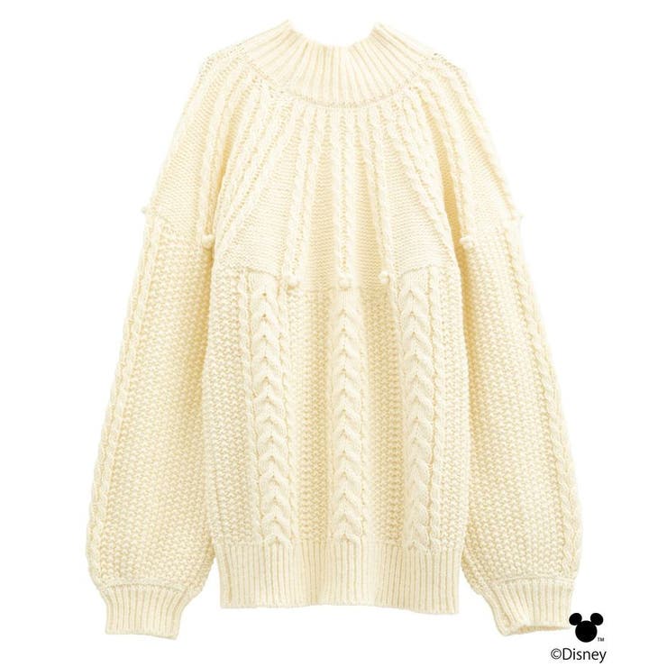 Disney/ポイントミッキーケーブルニット | earth music&ecology  | 詳細画像19 