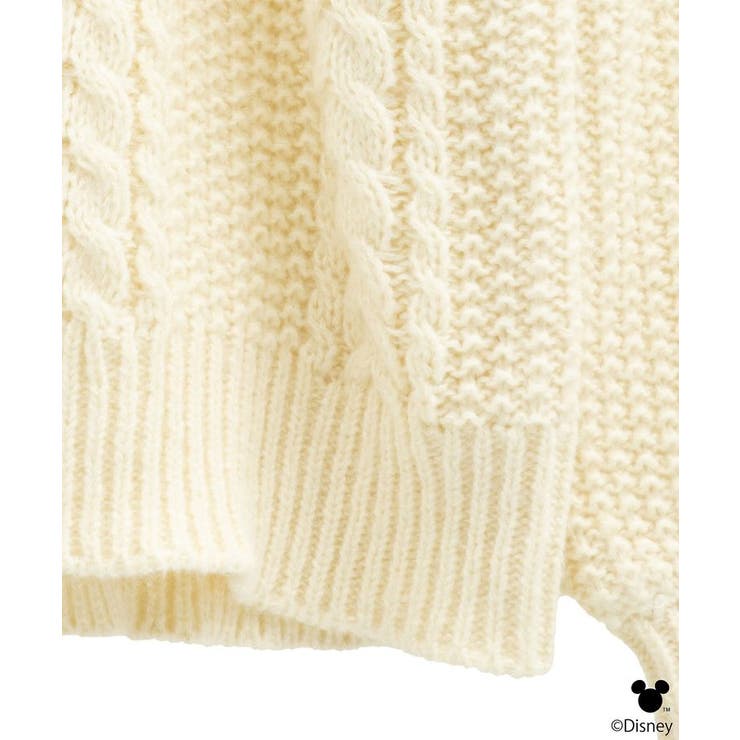 Disney/ポイントミッキーケーブルニット | earth music&ecology  | 詳細画像22 