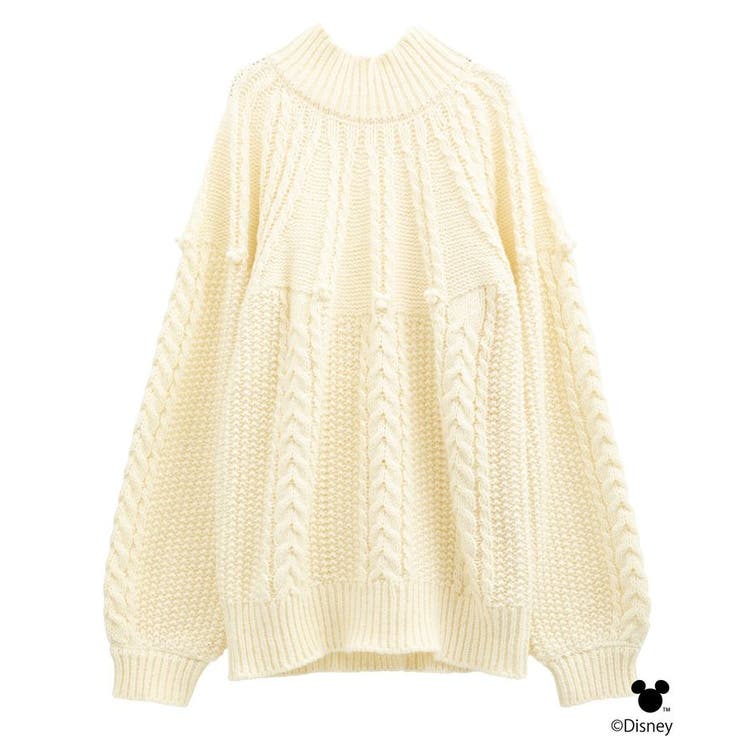Disney/ポイントミッキーケーブルニット | earth music&ecology  | 詳細画像27 