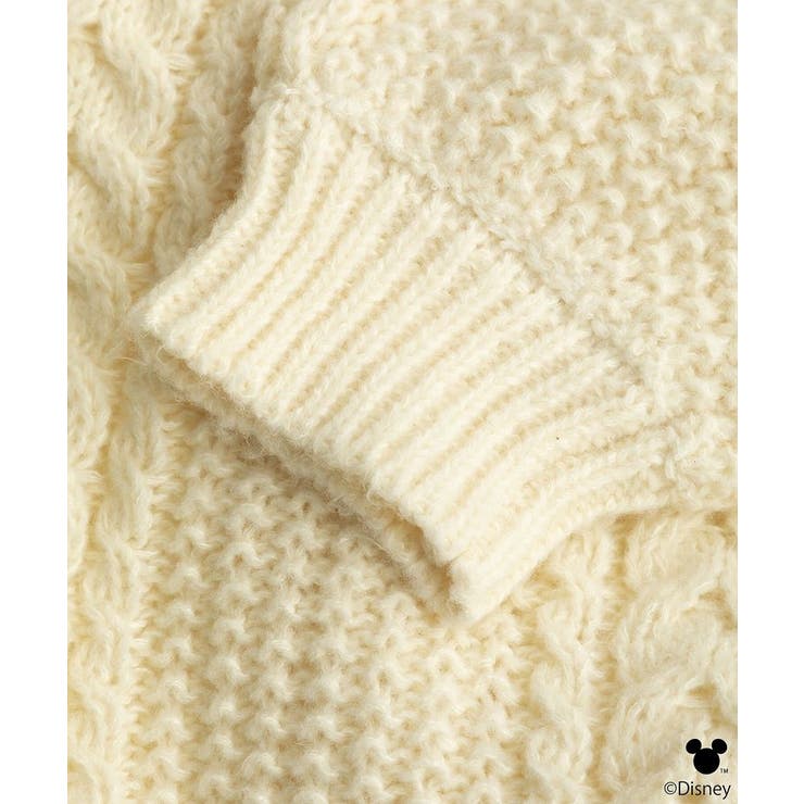 Disney/ポイントミッキーケーブルニット | earth music&ecology  | 詳細画像23 