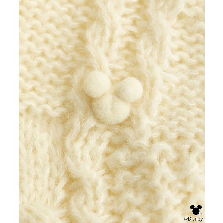 Disney/ポイントミッキーケーブルニット | earth music&ecology  | 詳細画像24 