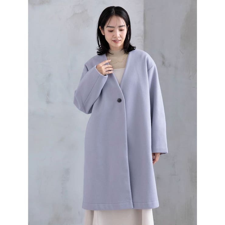 洗えるVネックミディ丈コート | Green Parks  | 詳細画像13 