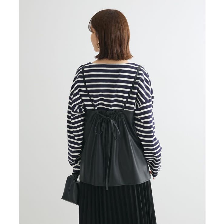 フェイクレザーキャミベスト[品番：GRPW0046202]｜Green Parks