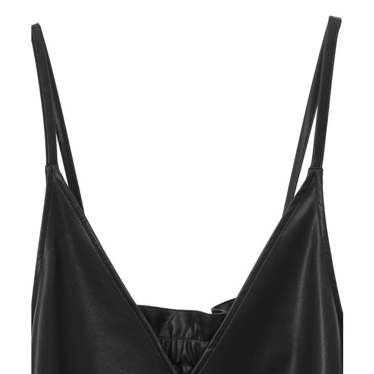 sahara/サハラ　ギャザーフェイクレザーベスト　ブラック BLACK COMME des GARCONS(ブラックコムデギャルソン) 19AW