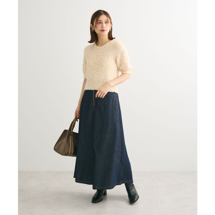 テープヤーン半袖ニットプルオーバー | Green Parks  | 詳細画像15 