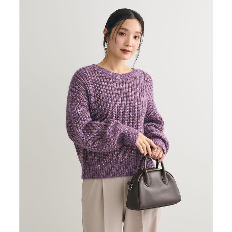 【SALE／55%OFF】 mixラメショートニットプルオーバー[品番：GRPW0046983]｜Green ジャケット・アウター