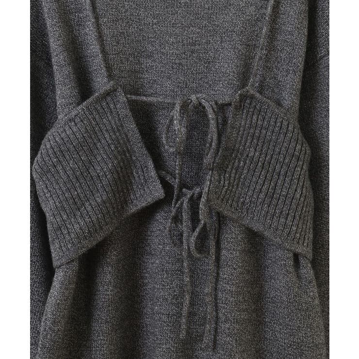 SET2点 ニットキャミ+ニットチュニック[品番：GRPW0046717]｜Green