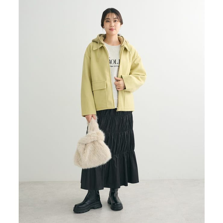 チンツ加工シャーリングスカート | Green Parks  | 詳細画像4 