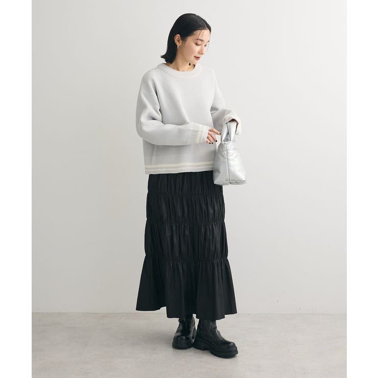 チンツ加工シャーリングスカート | Green Parks  | 詳細画像9 