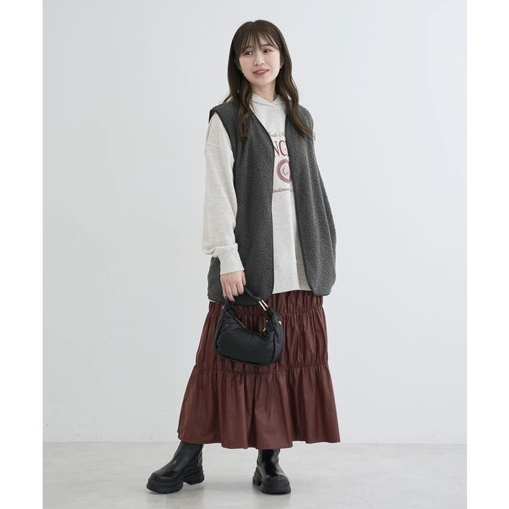 チンツ加工シャーリングスカート | Green Parks  | 詳細画像12 