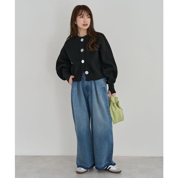 タックワイドデニムパンツ[品番：GRPW0047738]｜Green Parks