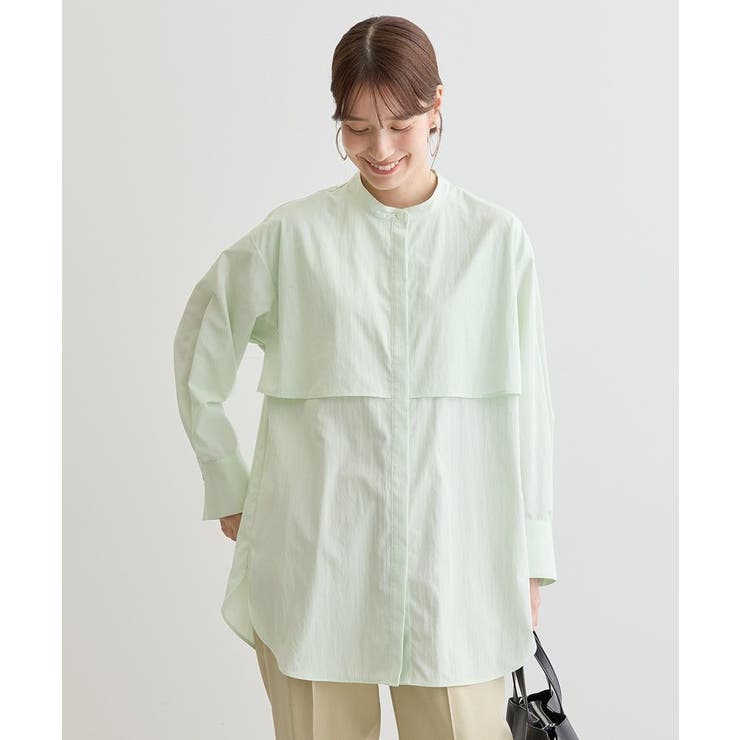 イージーケア比翼フライヨークチュニック | Green Parks  | 詳細画像5 