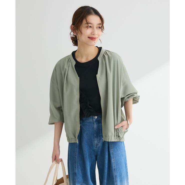 カーキ | イージーケア シャツブルゾン | Green Parks 