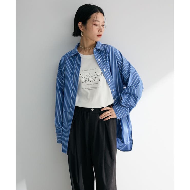 ラメストライプタックシャツチュニック | Green Parks  | 詳細画像12 