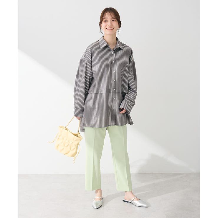 ラメストライプタックシャツチュニック | Green Parks  | 詳細画像18 