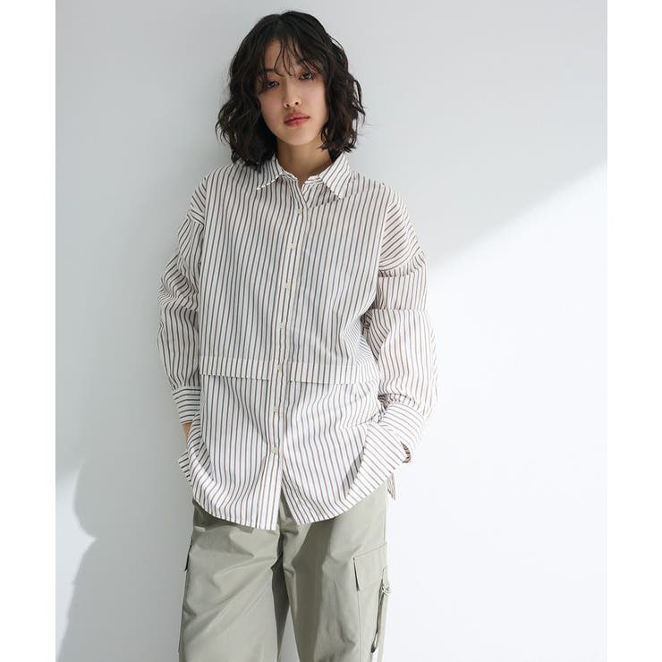 ラメストライプタックシャツチュニック | Green Parks  | 詳細画像6 