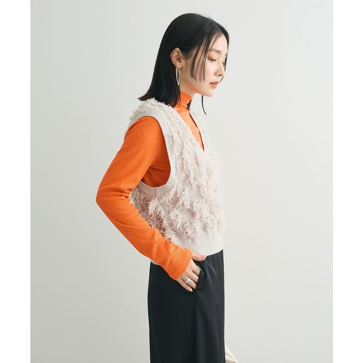 y*i様 エストネーションESTNATION❤️ フリンジニットベストオフホワイ ESTNATION / フリンジニット ベスト｜ESTNATION ONLINE STORE