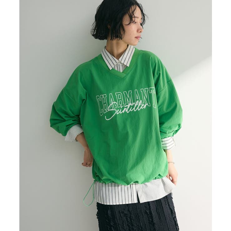 エレクトリック　ナイロンロゴプルオーバー　XL ナイロンロゴVネックプルオーバー[品番：GRPW0047876]｜Green Parks