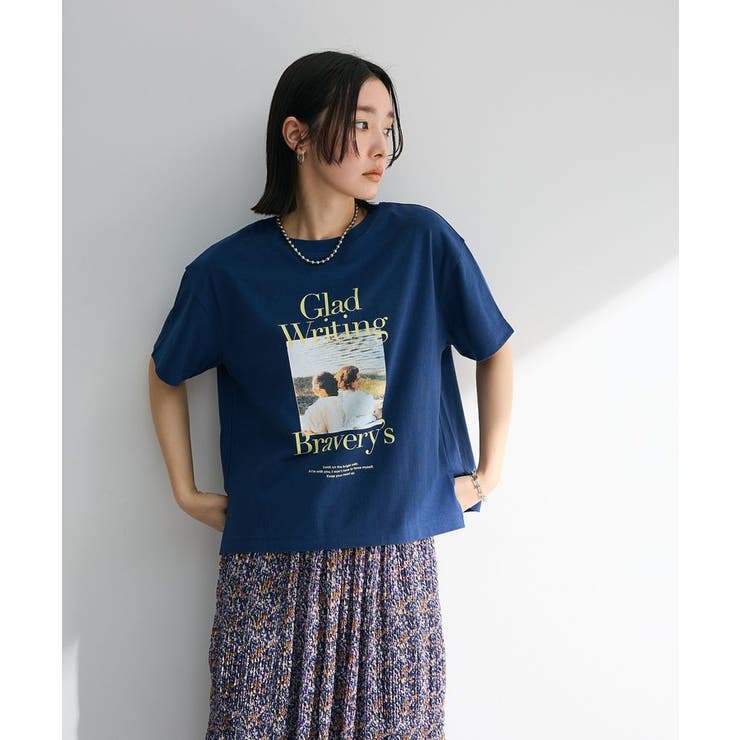 ネイビー | フォトプリントボックスTシャツ | Green Parks 