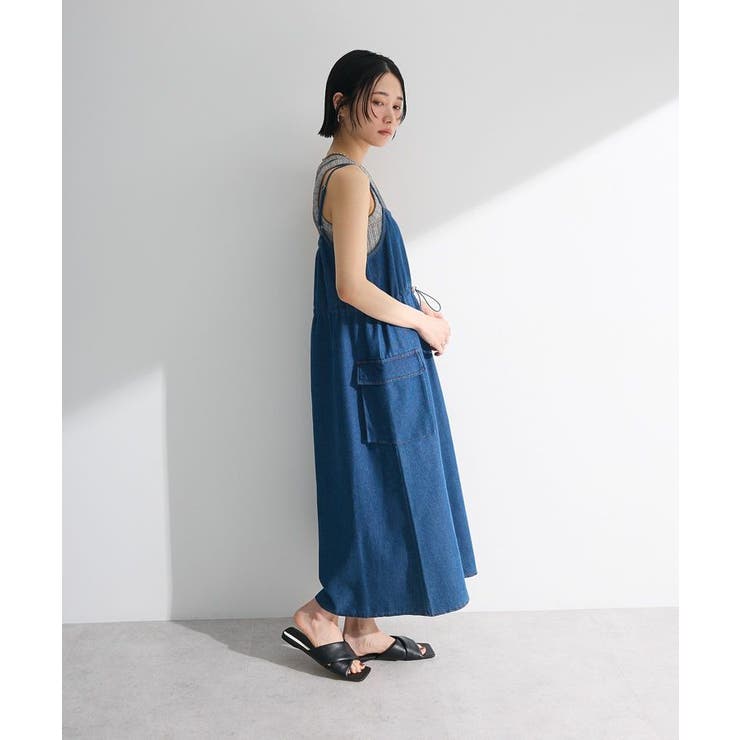 カーゴポケットデニムキャミワンピース | Green Parks  | 詳細画像14 