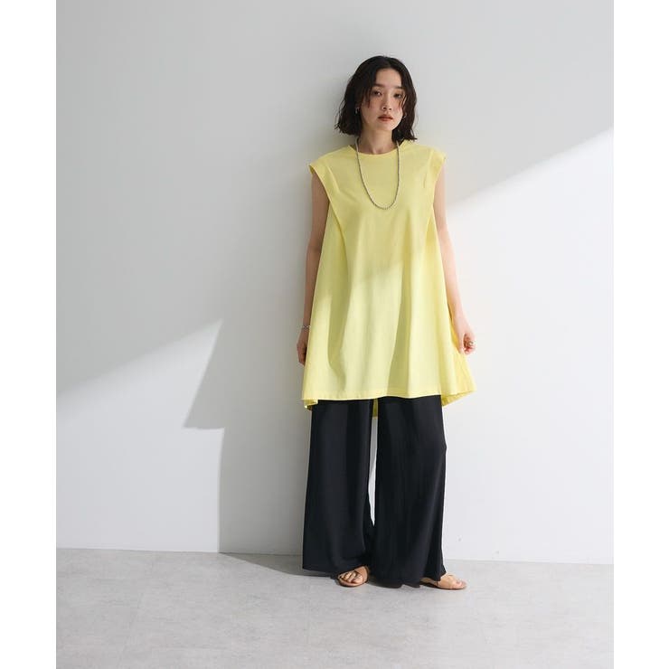 配色ステッチノースリーブチュニック | Green Parks  | 詳細画像2 