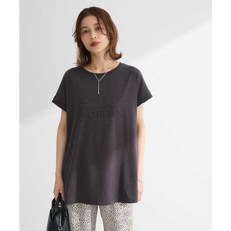 フレンチスリーブ筆記体ロゴチュニック | Green Parks  | 詳細画像19 