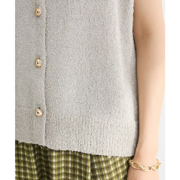 ツィード風金釦ニットベスト | Green Parks  | 詳細画像42 