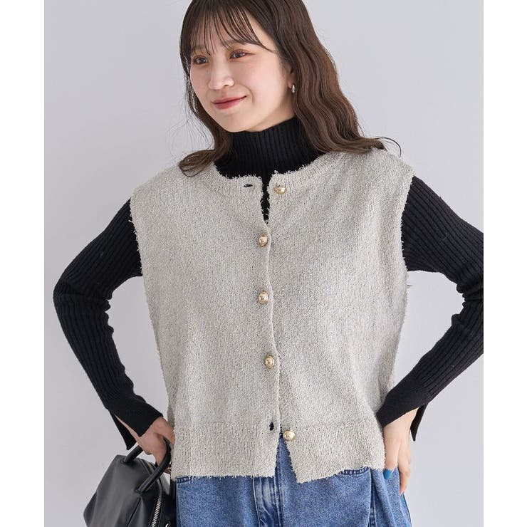 ツィード風金釦ニットベスト | Green Parks  | 詳細画像44 