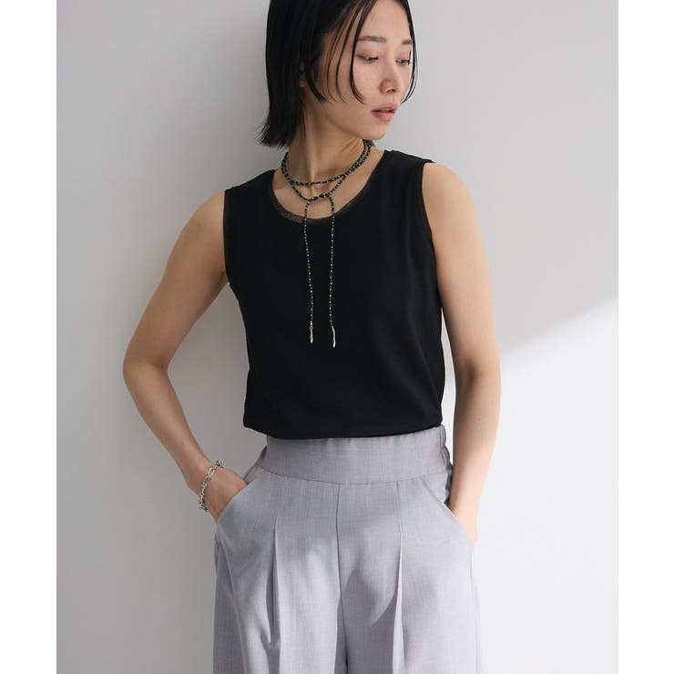 ブラック | チュールドッキングタンクトップ | Green Parks 