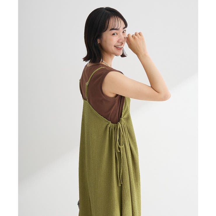 表面感脇リボンキャミワンピース | Green Parks  | 詳細画像15 
