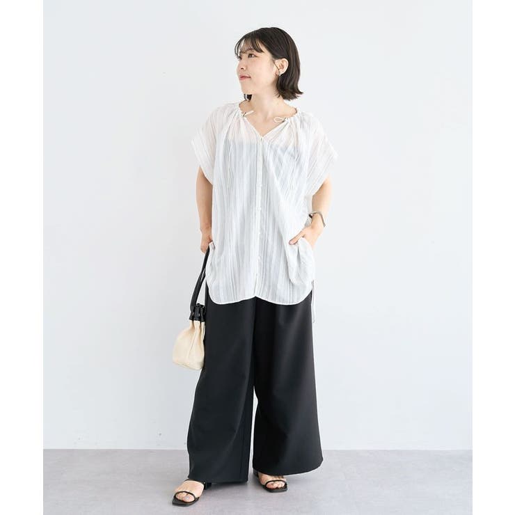 ドロストネックフレンチスリーブブラウス | Green Parks  | 詳細画像10 