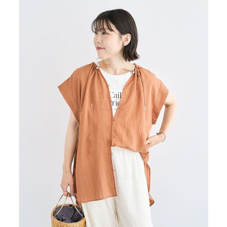 ドロストネックフレンチスリーブブラウス | Green Parks  | 詳細画像19 