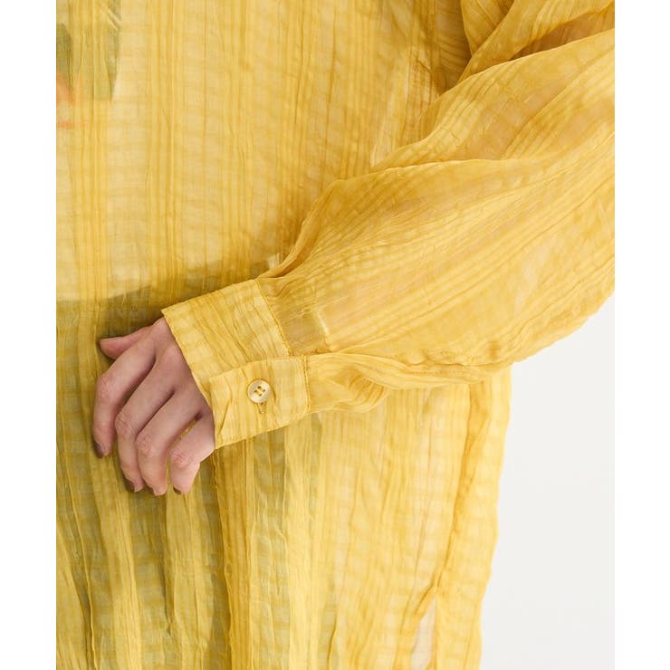 シアーワッシャーロングスリーブシャツ | Green Parks  | 詳細画像10 