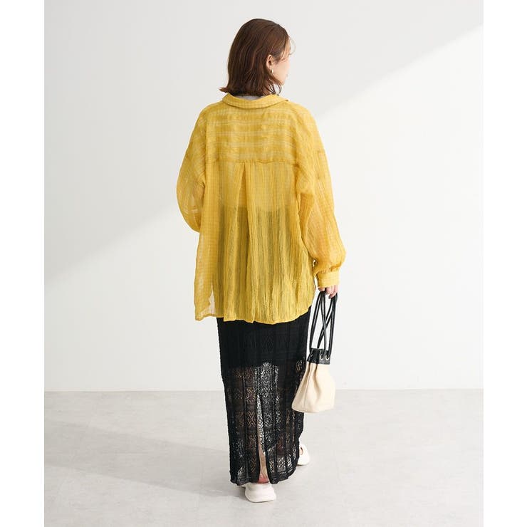 シアーワッシャーロングスリーブシャツ | Green Parks  | 詳細画像4 