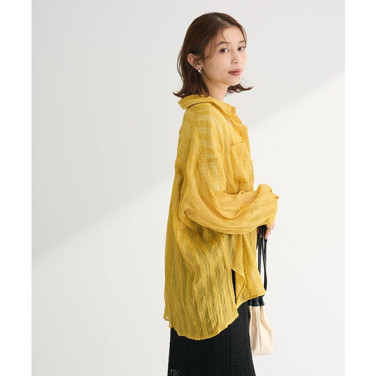 シアーワッシャーロングスリーブシャツ | Green Parks  | 詳細画像6 