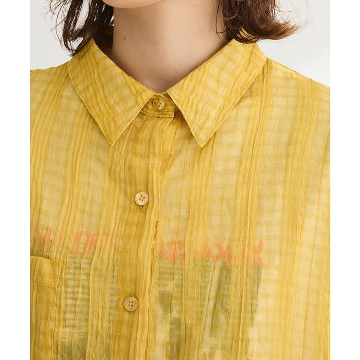 シアーワッシャーロングスリーブシャツ | Green Parks  | 詳細画像8 