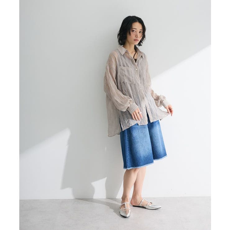 シアーワッシャーロングスリーブシャツ | Green Parks  | 詳細画像13 