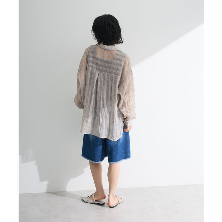 シアーワッシャーロングスリーブシャツ | Green Parks  | 詳細画像15 