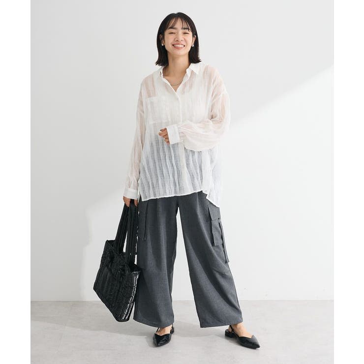 シアーワッシャーロングスリーブシャツ | Green Parks  | 詳細画像19 