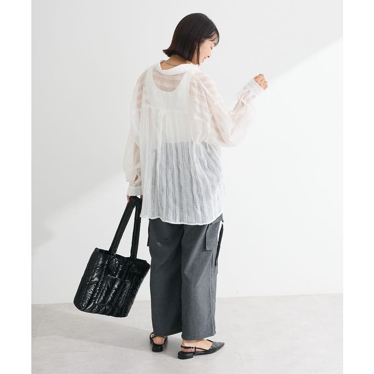 シアーワッシャーロングスリーブシャツ | Green Parks  | 詳細画像21 