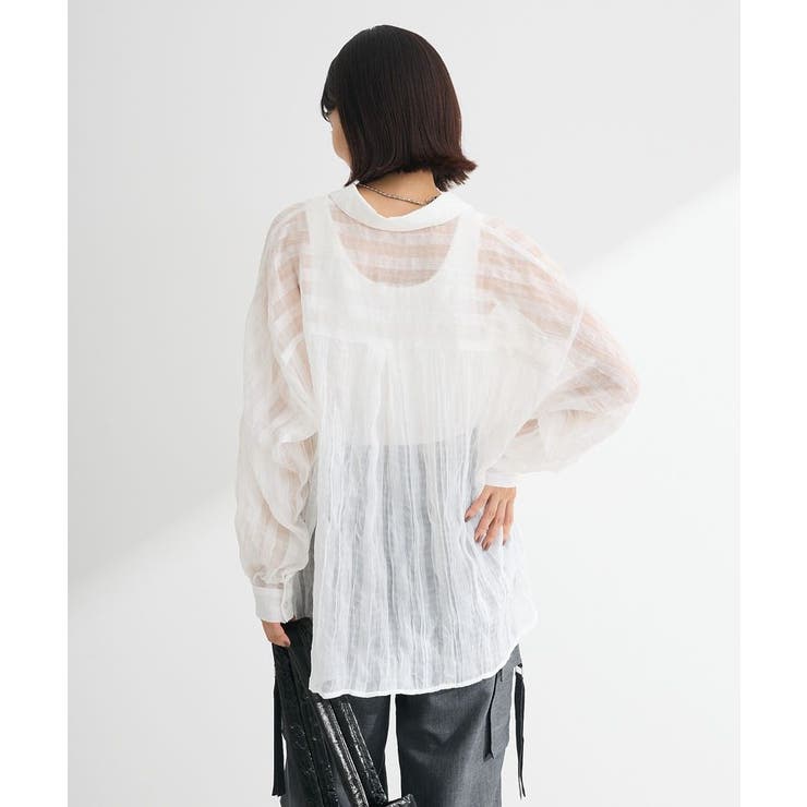 シアーワッシャーロングスリーブシャツ | Green Parks  | 詳細画像24 