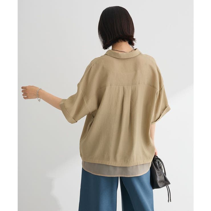 裾レイヤードショートスリーブシャツⅡ | Green Parks  | 詳細画像24 