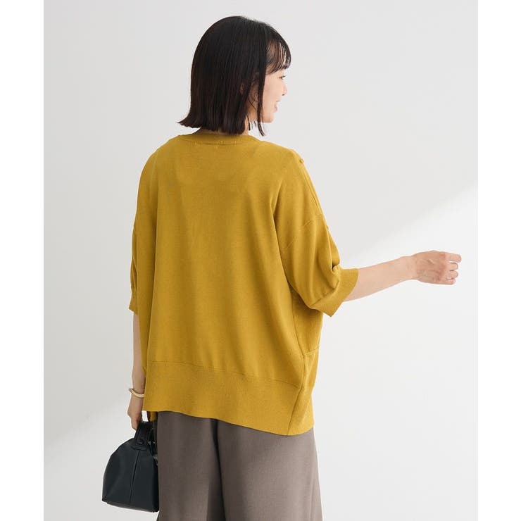 刺繍コードVネックカーディガン | Green Parks  | 詳細画像16 