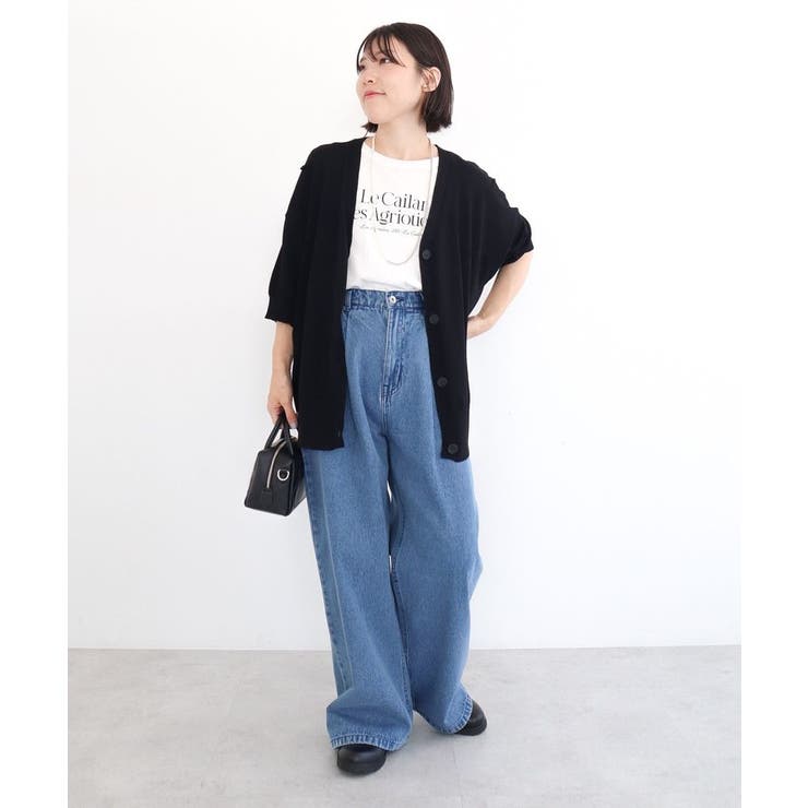 刺繍コードVネックカーディガン | Green Parks  | 詳細画像23 