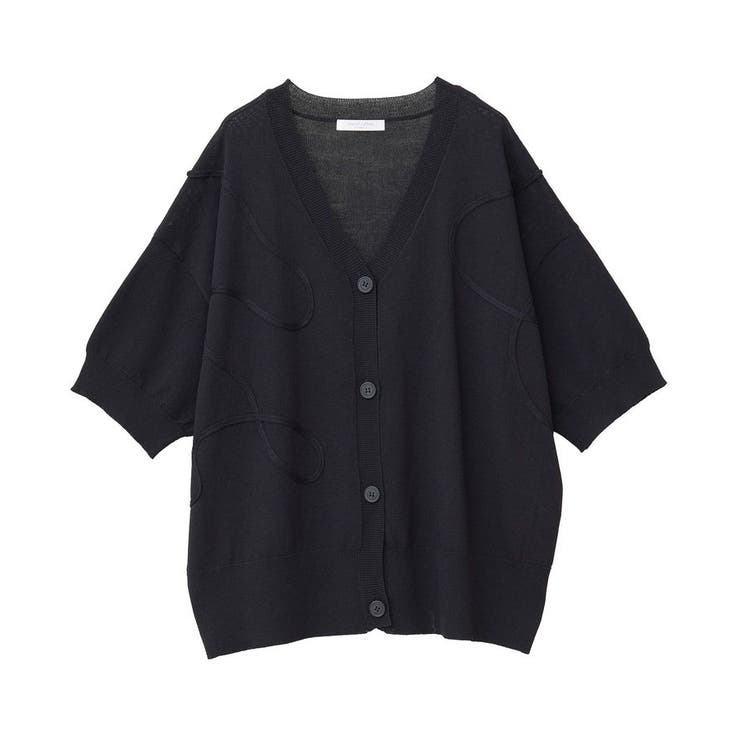 刺繍コードVネックカーディガン | Green Parks  | 詳細画像35 