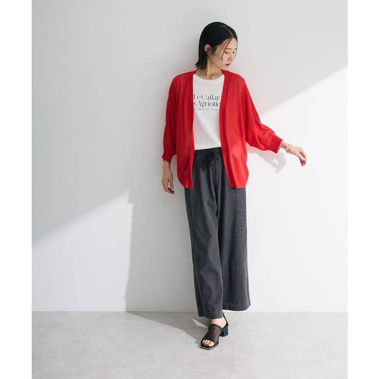 接触冷感七分袖カーディガン | Green Parks  | 詳細画像18 