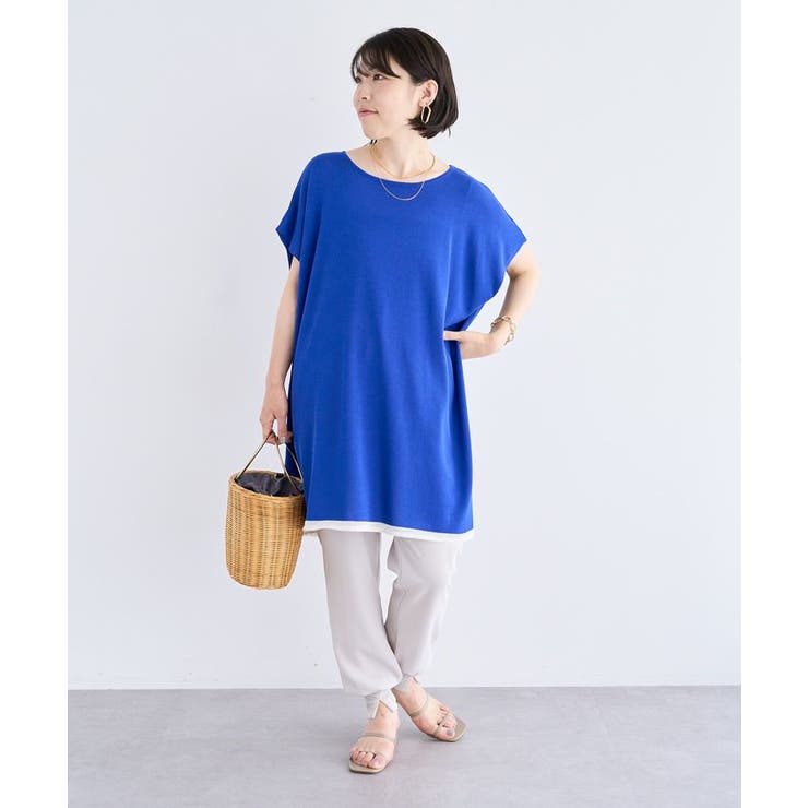 接触冷感ゆったりニットチュニック | Green Parks  | 詳細画像8 